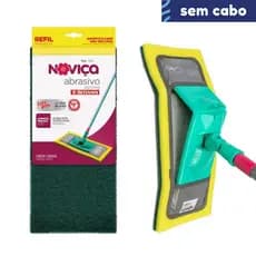 Mop Abrasivo Noviça Bettanin e Superpro Bettanin Zig Zag Esponja Limpeza Pesada Sem cabo
