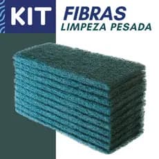 Kit Fibras Limpeza Pesada Esponja Verde Abrasiva Tira Argamassa Ferrugem Sujeira Grossa Bucha