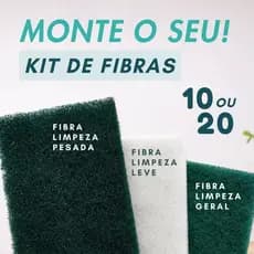 Kit Fibras de Limpeza | Monte o Seu | Leve, Uso Geral e Pesada | 10 ou 20 Unidades