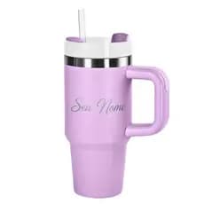 Mini Copo Térmico 420ml Isolado A Vácuo | Garrafa Inoxidável + Personalização a Laser - Nome - Logo - Time