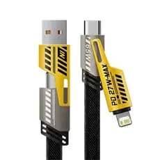 Cabo 4 Em 1 Carregamento Rápido 65w | Entrada USB - Tipo C - light