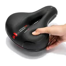 Selim Vazado Anatômico Gel Conforto Bike MTB Fita Refletiva GA-269