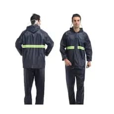 Conjunto Capa De Chuva Roupa Para Motoqueiros Ciclistas Impermeável Calça Jaqueta C/ Capuz
