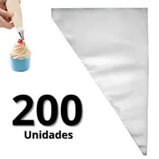 200 Unidades Saco De Confeitar Descartável  Confeiteiro Bolo Doces Cupcake Descartavel  P/ M/G