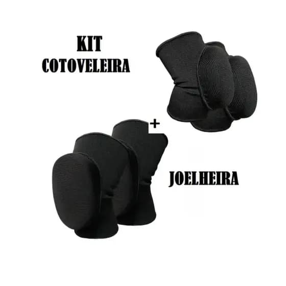 Joelheira E Cotoveleira Acolchoadas com Elástico para Goleiro de Futsal/vôlei