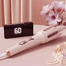 Modelador de Cachos Automático Antifrizz Painel de LED Aquecimento Rápido Cachos Definidos Cabo Giratório 360°