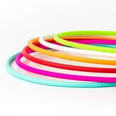 Bambolê Infantil Arco Colorido qualidade plástico Tamanho 50cm pequeno mini dança bambofit Kit C/12