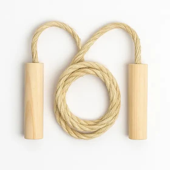 Pula Corda Infantil KIT 30 unidades Cabo de Madeira e Corda Sisal 1,5 METROS PRENDA