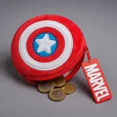Porta Moedas Capitão América - Redondo e Fofinho | Miniso Life