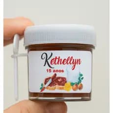 Rótulos adesivos para Potinhos 40ml Tema Personalizado Nutella - Etiquetas Personalizadas - Adesivos Personalizados