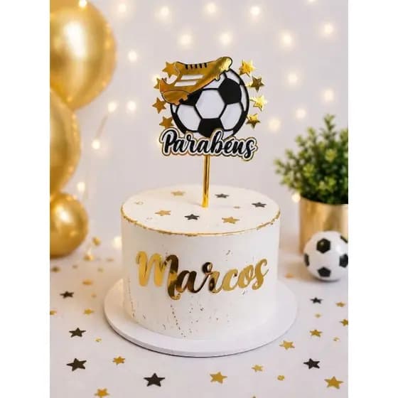 Topo de Bolo Futebol - Topo de Bolo Time de Futebol Personalizado - Topo de Bolo Personalizado - Topo de Bolo Copa