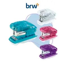 Mini Grampeador Transparente BRW Translúcido Colorido
