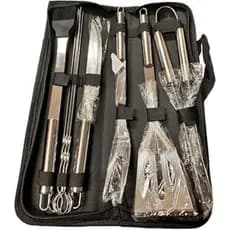 Kit Churrasco 9 Peças Cabo  com Estojo