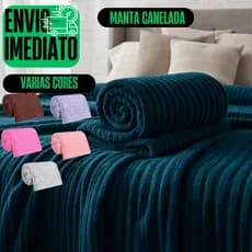 Manta Cobertor Antialérgico Soft Alto Relevo Ondulada Canelada Mantinha 2,00 X 1,40 m