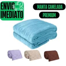 Manta Soft Canelada Grande 2.00 x 1.40 Premium Qualidade GR150