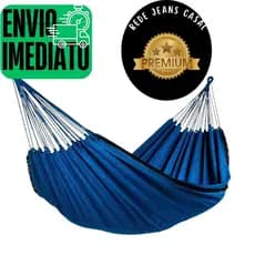 Rede Dormir Descanso Casal/Solteiro Jeans Alta Qualidade King Premium GR154