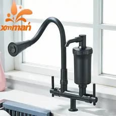 Torneira com Filtro Gourmet Flexível Bancada 1/4 de Volta com Refil