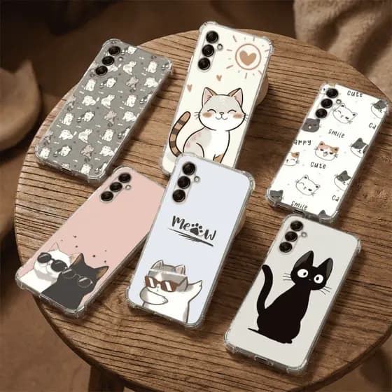 CAPA CAPINHA SAMSUNG A15, A25 (4G e 5G), A35, A55 CAPA TPU DESENHOS VARIADOS CAPINHA CASE GATOS