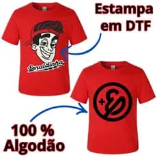 Camiseta Infantil Enaldinho Youtuber Desenho 100% Algodão DTF