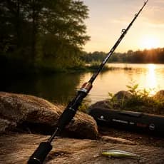 Vara de Pesca Esportiva Profissional Carretilha Fibra Carbono 1,85m Ação Rápida 10-20lb Durendal