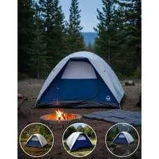 Barraca de Camping Dome 3 Pessoas Nautika Impermeável 1800mm Leve com Mosquiteiro e Bolsa