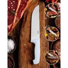 Faca de Churrasco Profissional 8 Polegadas Mor Branca Faca de Cozinha Lâmina Afiada Corte Preciso
