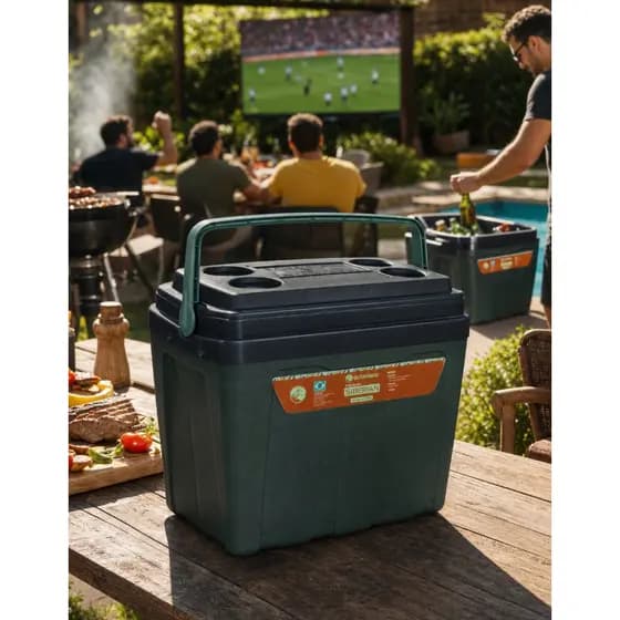 Caixa Térmica Cooler 34L Guepardo Siberian Verde Conserva Bebidas e Alimentos Portátil