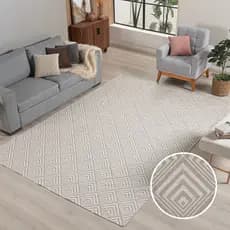 Tapete Sala Grande 3,00m X 1,40m Antiderrapante Para Quarto Escritório Sala De Estar Fácil De Limpar