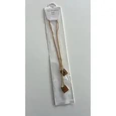 Escapulário Masculino Aço Inox 65cm Dourado com Pingente