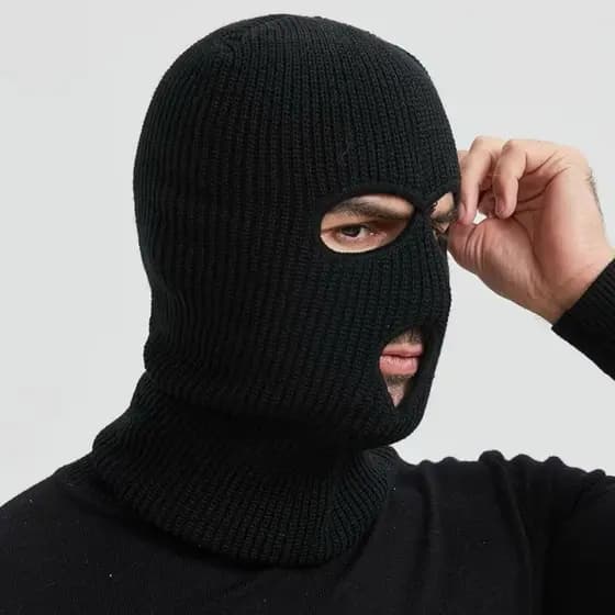 1Balaclava Kit2 Touca Ninja PRETA UV50+Unissex Snugg Motociclista PAINTBALL TATICO Frio Térmica Ciclismo Militar Bike To