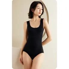 Body Modelador Suplex Alça Reforçada / Cinta Modeladora De Cintura Alta Modelador De Barriga Sem Bojo  Alta Compr