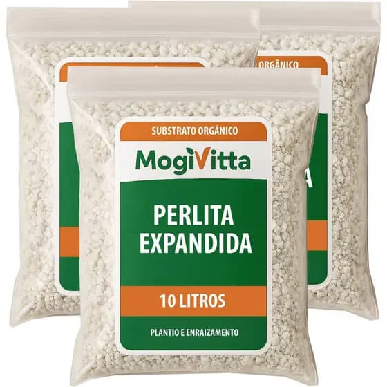 Substrato Aerador Perlita Expandida para Plantio e Enraizamento Plantas Mudas Flores Frutas Grow