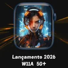 Relógio Smartwatch W11 AI 5G 47mm Microwear 2GB RAM 16GB com Chip GPS Câmera + Brindes