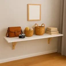 Mesa Suspensa Multifuncional Branca Home Office Estudos Gamer Cozinha Bancada Prateleira Moderna
