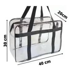Bolsa Cristal Transparente P/ Maternidade, Praia, Viagem, Piscina Gramatura 0.20 ENVIO RAPIDO