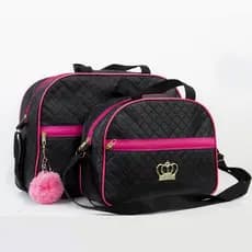 Kit Bolsa Maternidade Grande Menina ou Menino Acompanha 2 peças C/ POMPOM