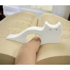 Suporte de Leitura Gato Anel Leitura Apoio de Dedo Segurar Livro Ler Deitado Acessório Literatura
