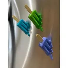 Kit 4 Ímã de Geladeira Picolé Decorativo Colorido Criativo Enfeite Fofo Divertido