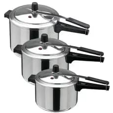 KIT 3 PANELAS ALUMINIO POLIDA ASJ (3 LITROS / 4,5 LITROS / 7 LITROS)
