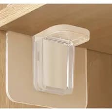 Suporte Adesivo Para Fixar Prateleira, suporte divisor de prateleira para armário, prateleira para cozinha e banheiro