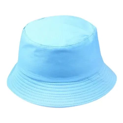 Chapéus de pescador de cor pura em várias cores: azul claro, preto
