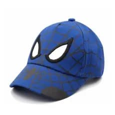 Boné Vermelho Ajustável Bordado do Homem-Aranha para Crianças de 3 a 8 Anos