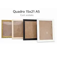 Kit com 2 Porta Retratos 15x21cm A5 para Fotos - Moldura Gravada Mesa com Acetato
