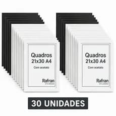 Kit 30 unidades Quadros 21x30 A4 Diploma / Certificado / Fotos