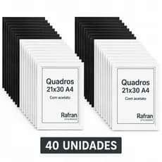 Kit 40 unidades Quadros 21x30 A4 Diploma / Certificado / Fotos