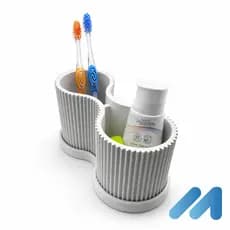 Porta Escova e Pasta de Dente Minimalista com Design Moderno