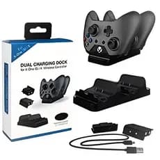Carregador Duplo para Controle Xbox One com 2 Baterias Recarregáveis – Base de Carregamento