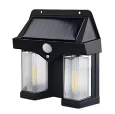 Luminária Solar LED Dupla com Sensor de Movimento – Luz Externa à Prova D’Água