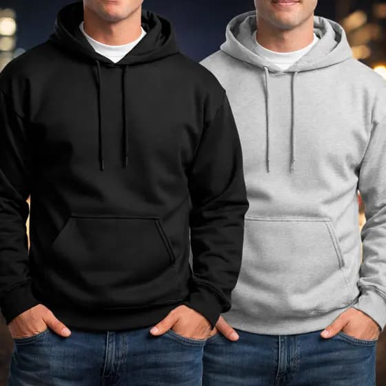 Moletom Canguru Com Capuz e Bolso Sem Estampa Liso Unissex Blusa Flanelado Masculino Feminina