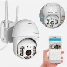 Câmera Com Sensor Inteligente Rotacional 355 Grau Imagem Nitida Colorida A Noite Auto Traking